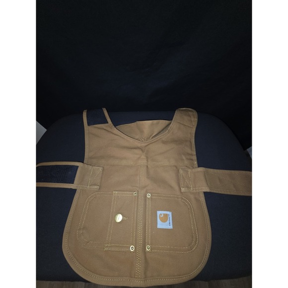 Carhartt Dog Coat‎ Vest Brown Size 13x12 Canvas Material With Adjustable Straps - Picture 1 of 7